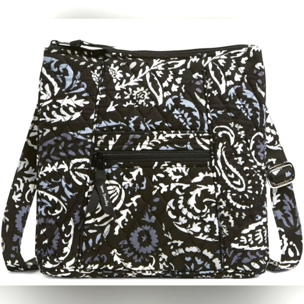 Vera Bradley Factory Style Hipster Crossbody Bag Paisley Noir NWT
